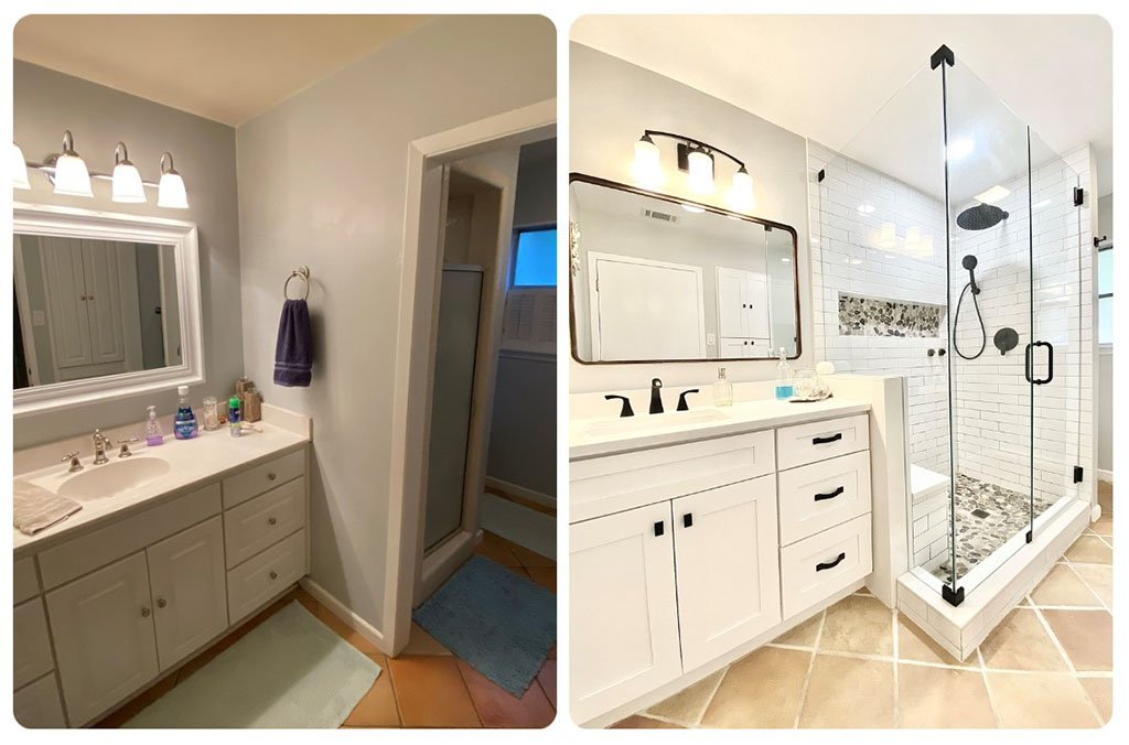 before and after bathroom