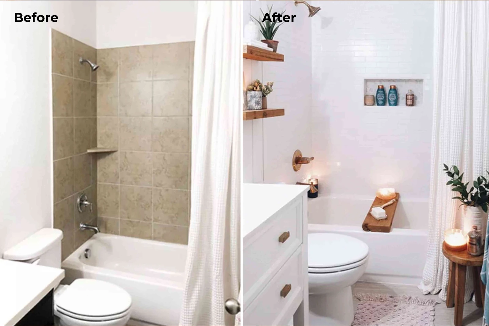 before and after bathroom