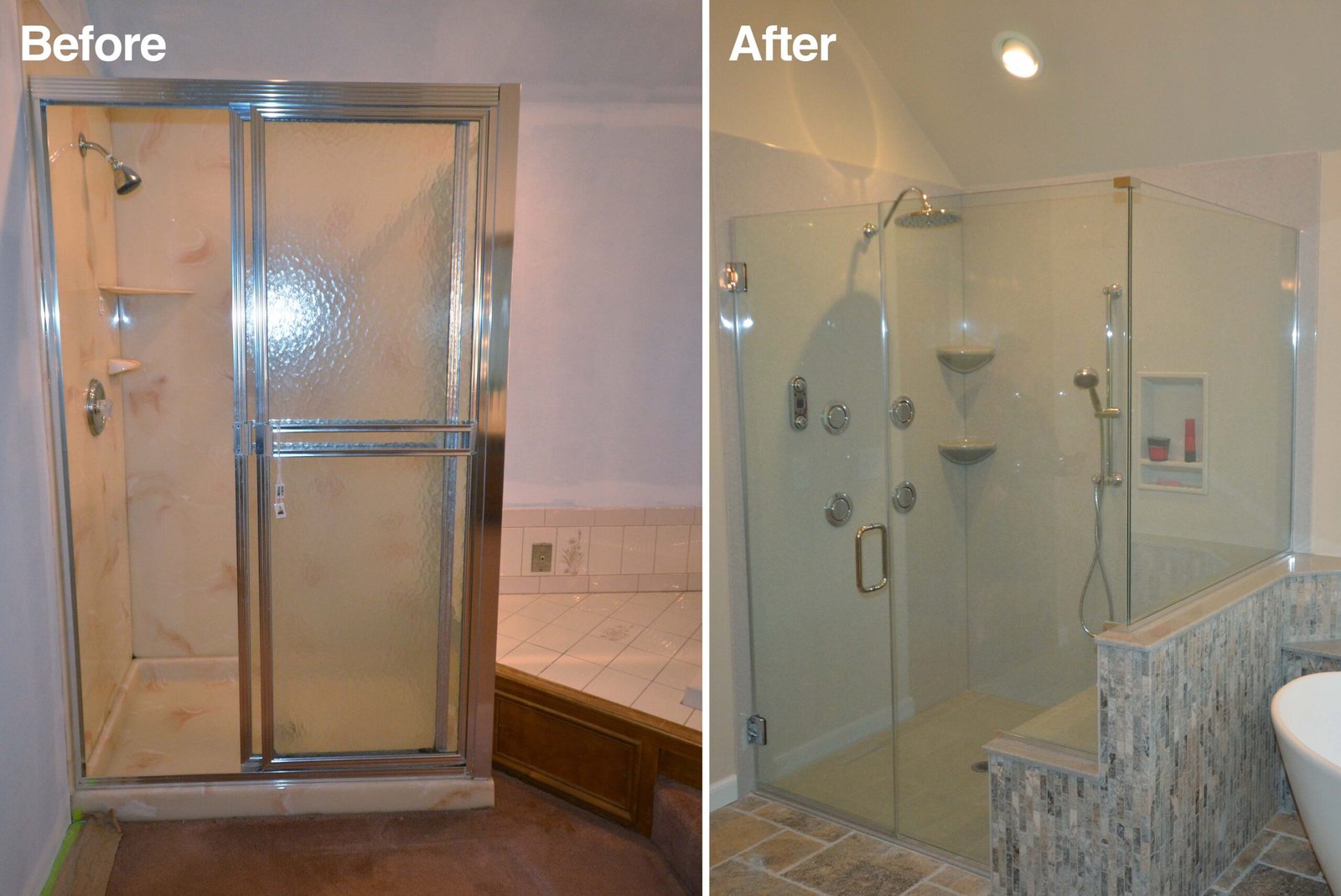 before and after bathroom