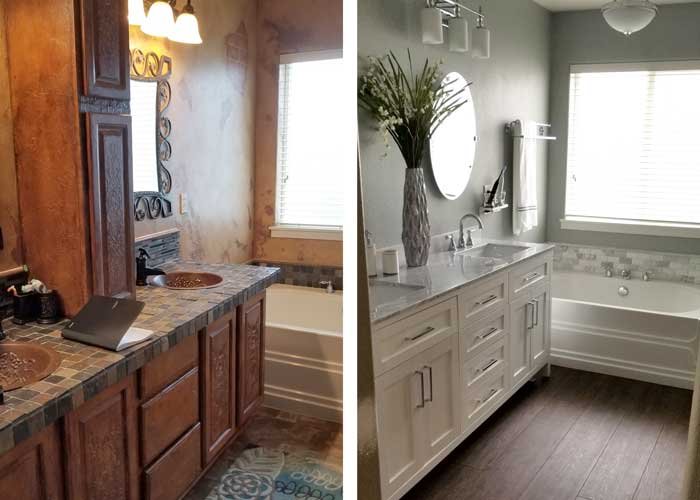 before and after bathroom